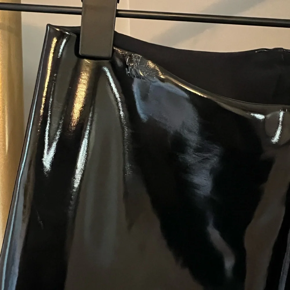 Latex like Commando leggings with lining - Picture 2 of 4